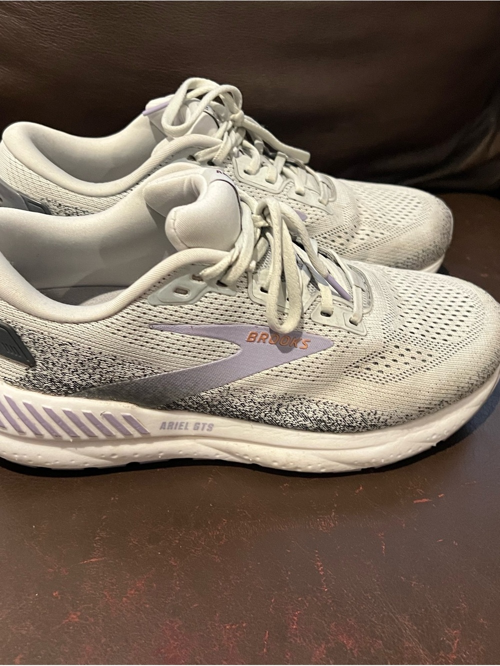 Brooks Ariel GTS Women’s Running Shoes - Light Gray with Lavender Accents 10W